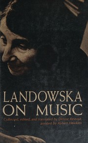 Cover of: Landowska on Music