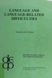 Cover of: Language and language-related difficulties