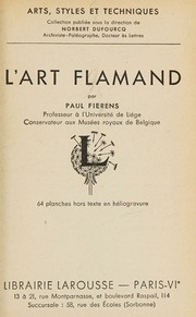 Cover of: L' art flamand by Paul Fierens, Paul Fierens