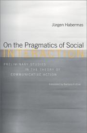 Cover of: On the Pragmatics of Social Interaction by Jürgen Habermas