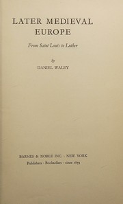 Later Medieval Europe cover