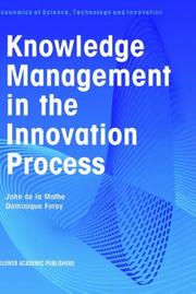 Cover of: Knowledge Management in the Innovation Process (Economics of Science, Technology and Innovation) by 