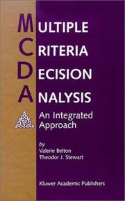 Cover of: Multiple Criteria Decision Analysis by Valerie Belton, Theodor J. Stewart
