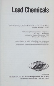Cover of: Lead chemicals