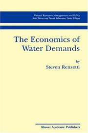 Cover of: The Economics of Water Demands (Natural Resource Management and Policy)