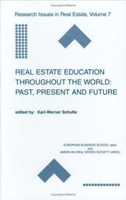 Cover of: Real estate education throughout the world | 
