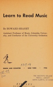 Cover of: Learn to read music by Howard Shanet, Howard Shanet