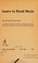 Cover of: Learn to read music