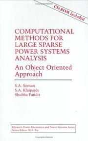 Cover of: Computational Methods for Large Sparse Power Systems by S. A. Soman, S.A. Soman, S.A. Khaparde, Shubha Pandit, S.A. Soman, S.A. Khaparde, Shubha Pandit