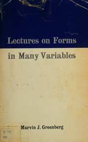 Cover of: Lectures on forms in many variables by Marvin J. Greenberg, Marvin J. Greenberg