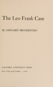 Cover of: The Leo Frank Case