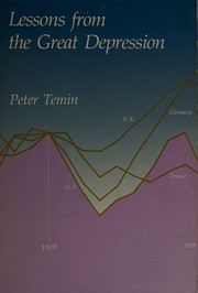 Cover of: Lessons from the Great Depression
