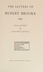 Cover of: The letters of Rupert Brooke