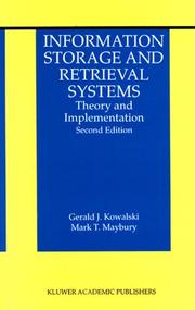 Cover of: Information Storage and Retrieval Systems: Theory and Implementation (The Information Retrieval Series)