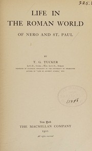 Cover of: Life in the Roman world of Nero and St. Paul