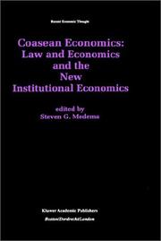 Cover of: Coasean Economics Law and Economics and the New Institutional Economics (Recent Economic Thought) by Steven G. Medema