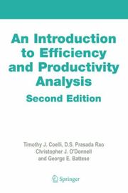 Cover of: An introduction to efficiency and productivity analysis