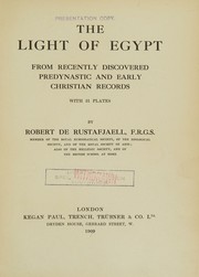 Cover of: The light of Egypt