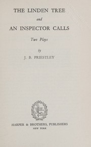 Cover of: The Linden tree,: A play in two acts and four scenes