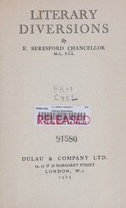 Cover of: Literary diversions