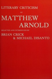Cover of Literary criticism of Matthew Arnold by Matthew Arnold