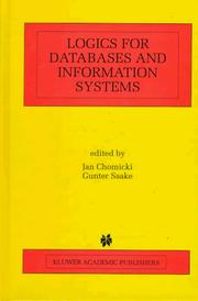 Cover of: Logics for databases and information systems by edited by Jan Chomicki and Gunter Saake.