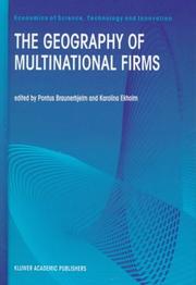 Cover of: The geography of multinational firms