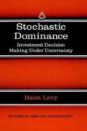 Cover of: Stochastic dominance: investment decision making under uncertainity