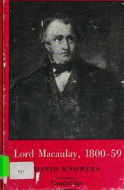 Cover of: Lord Macaulay, 1800-1859.