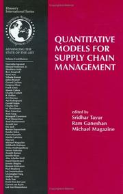 Quantitative models for supply chain management by Ram Ganeshan