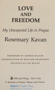 Cover of: [ Love and Freedom By Kavan, Rosemary ( Author ) Paperback 2008 ]