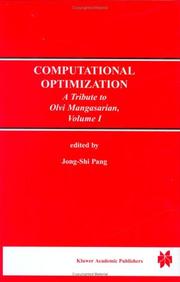 Cover of: Computational Optimization by Olvi L. Mangasarian, Jong-Shi Pang