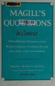 Cover of: Magill's quotations in context