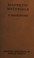 Cover of: Magnetic materials.