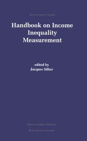 Cover of: Handbook of income inequality measurement