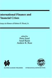Cover of: International Finance and Financial Crises by 