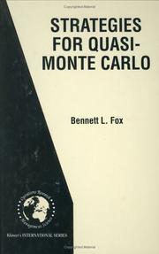 Cover of: Strategies for quasi-Monte Carlo