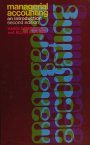 Cover of: Managerial accounting: an introduction