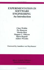 Cover of: Experimentation in software engineering: an introduction