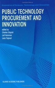 Cover of: Public Technology Procurement and Innovation (ECONOMICS OF SCIENCE, TECHNOLOGY AND INNOVATION Volume 16) (Economics of Science, Technology and Innovation)