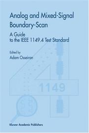 Cover of: Analog and Mixed-Signal Boundary-Scan: A Guide to the IEEE 1149.4 Test Standard (Frontiers in Electronic Testing)