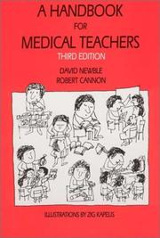 Cover of: A handbook for medical teachers