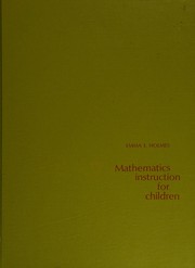 Cover of Mathematics instruction for children by Emma E. Holmes