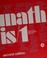 Cover of: Math is/1