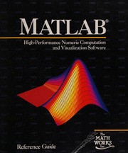 Cover of: MATLAB High-Performance Numeric Computation and Visualization Software, Reference Guide by MathWorks, MathWorks