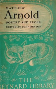 Cover of: Matthew Arnold Poetry and Prose