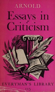 Cover of: Matthew Arnold's essays in criticism: First and second series