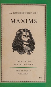 Cover of: Maxims Penguin classics no.L95 by François La Rochefoucauld, François La Rochefoucauld