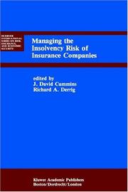 Cover of: Managing the insolvency risk of insurance companies: proceedings of the Second International Conference on Insurance Solvency