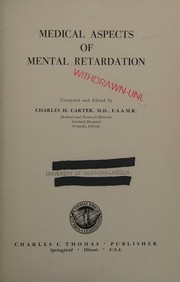 Cover of: Medical aspects of mental retardation